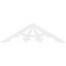 Ekena Millwork Pitch Riley Architectural Grade PVC Gable Pediment, 60"W x 17 1/2"H x 1"P (7/12) GPP060X018X100RIL - alternate 2
